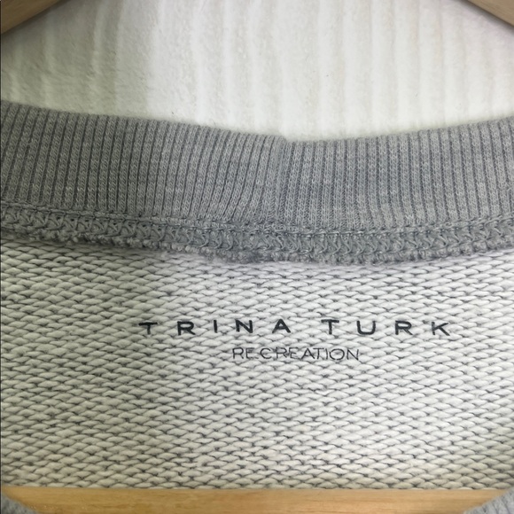 Trina Turk - Recreation Floral Bright Striped Crewneck Pullover Sweatshirt Small - Picture 8 of 10